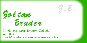 zoltan bruder business card